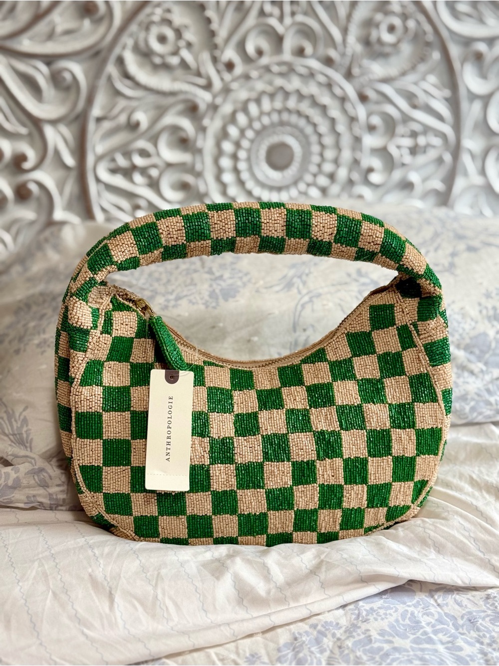 Anthropologie The Tate Beaded Handbag: Graphic Edition